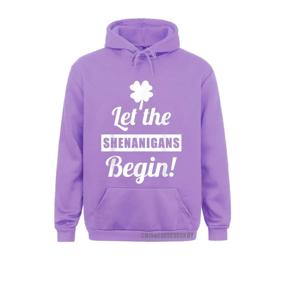 Slim Fit Men Sweatshirts St Patricks Day Let The Shenanigans Begin Funny Irish T-Shirt__A11209 Design Hoodies Labor Day  Hoods Long Sleeve St Patricks Day Let The Shenanigans Begin Funny Irish T-Shirt__A11209purple