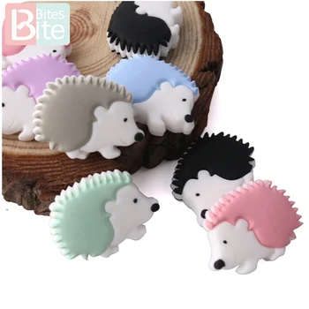 

Bite Bites 5pc Baby Silicone Teether Rodents Mini Hedgehog Teether Silicone Teething Beads Nursing Gifts For Children Products