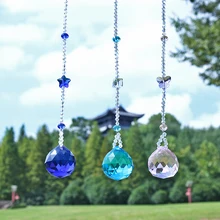 H& D 30 мм Хрустальный шар Призма Suncatcher Радуга коллекция чакра окна шторы висячие орнамент украшение дома, набор из 3