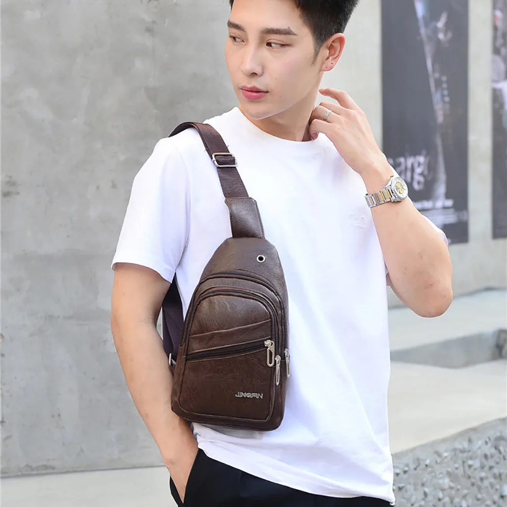 CONEED Fashion Waist Packs Men Sports Outdoor Shoulder Bag Zipper Messenger Bag Pouch For Men Run Chest Bag Waist Bag