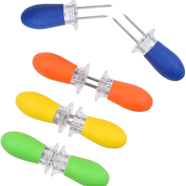 Rozsdamentes Acél Kukoricatartók Design Kukoricacsöves Tartók Bbq Villák Nyárs Kukorica A Cob Főzőpartikán Kemping Reteszelő Szerszám - Image 2