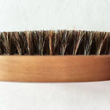 Men Boar Hair Bristle Beard Mustache Brush Military Hard Round Wood Handle Personal Cleaning Care New Arrival 4