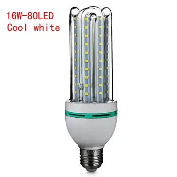 

16W-80LED Cool White Luminous E27 Corn Light LED Bulb U Shape Home Lighting SMD2835 For Household