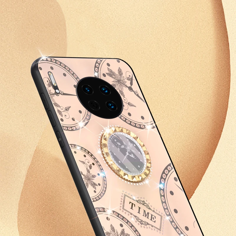 Для huawei Y9 Prime Honor 7C 7X 8X MAX 9X 10i 20 V30 P20 P30 mate 30 Plus Pro Lite с ремешком и блестящим держателем чехол-кольцо