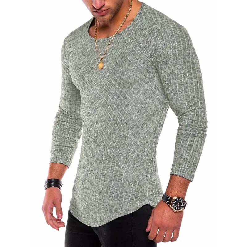 

Plus Size S-4XL Slim Fit Sweater Men 2018 Spring Autumn Thin O-Neck Knitted Pullover Men Casual Solid Mens Sweaters Pull Homme