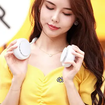 

Portable Hands-free Neck Hanging Fan 3 Speed Adjustable Cooling Fan USB Rechargeable Air Cooler for Home Office