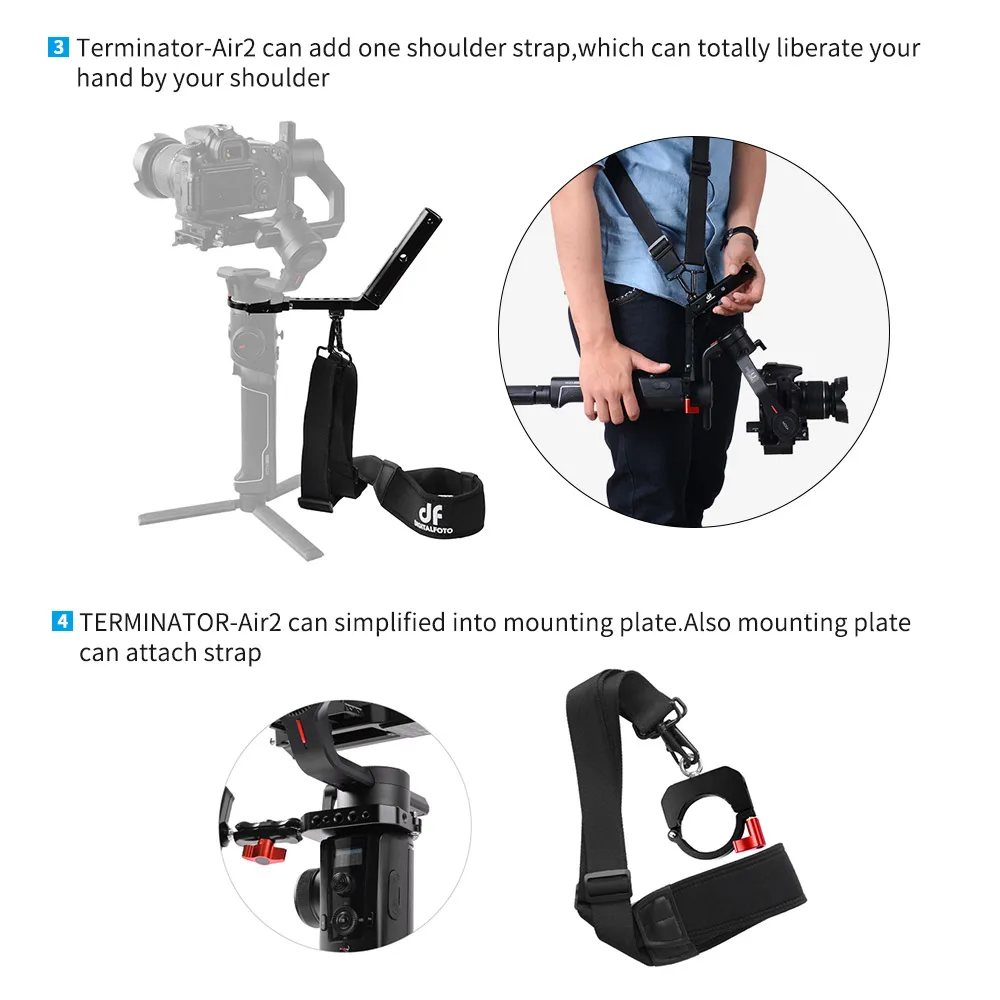 DF DIGITALFOTO TERMINATOR-AIR2 универсальная ручка с ручным ремнем для Moza Air 2/Zhiyun Crane 2 Аксессуары для Кардана