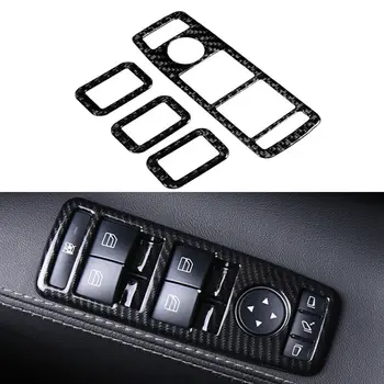 

4x Car Black Window Lift Switch Panel Trim Durable For Tesla Model X 2014-2019