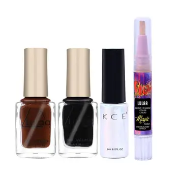 

Nail Magic Change Color Liquid Set Nail Lacquer Black Nail Polish Gel Nail Tool 667D