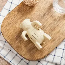 Высокое качество собачий Мопс форма для заваривания чая кухонный инструмент Мини пищевой силиконовый Чайный фильтр безопасный листовой чайный пакетик ситечко
