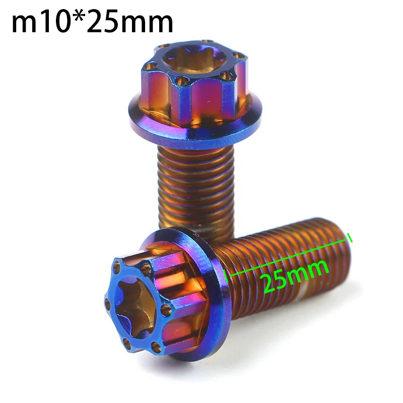 Тормозной суппорт для мотоцикла титановые болты M6/M8/M10 20-25 мм DIY MTB Фланцевая головка винты сгоревшие Ti Упаковка застежек из 4 штук