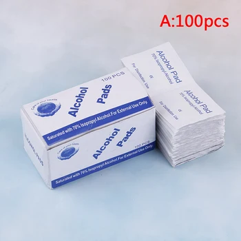 

Portable 100pcs Professional Alcohol Swabs Pads Wet Wipes 70% Isopropyl First Aid Home Skin Cleanser Sterilization