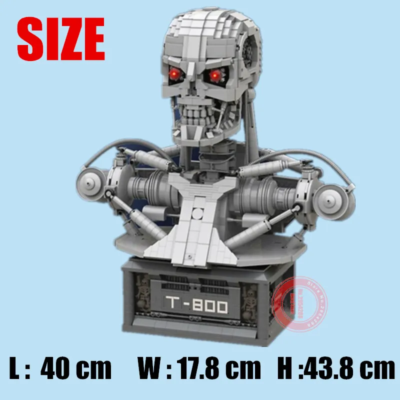 Новинка 3082 шт Терминатор T 800 бюст MOC 20570 Fit Technic робот функция питания строительные