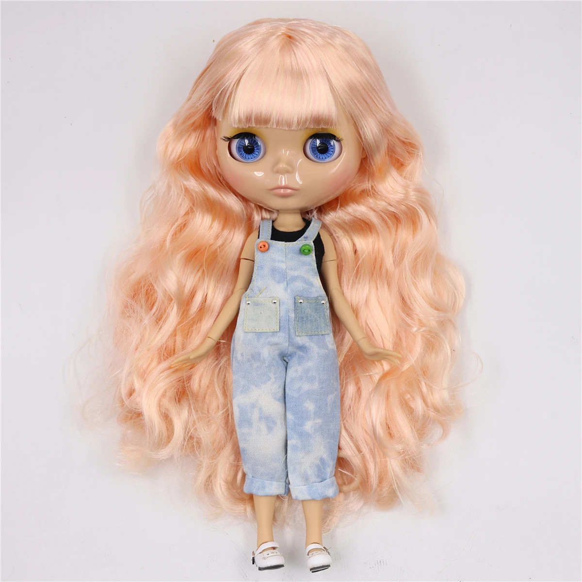 Makayla – Premium Custom Neo Blythe Doll with Pink Hair, Tan Skin & Shiny Cute Face 1