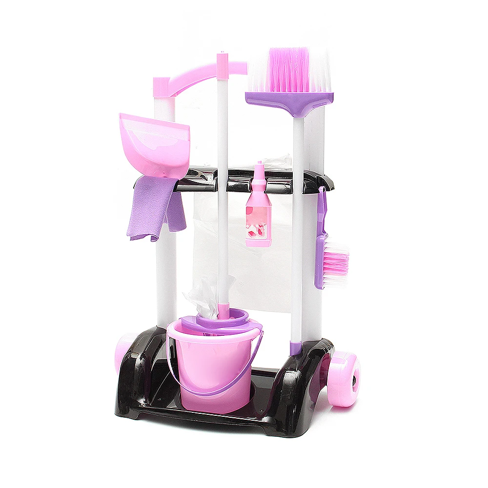 Детский набор игрушек для уборки девочек, розовый детский игровой набор для уборки, обучающая игрушка для сборки - Цвет: A4
