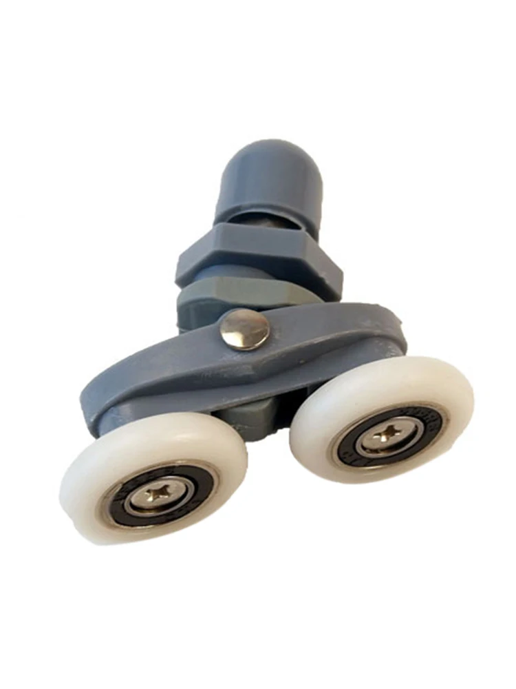 Double wheel Shower Rooms Sliding Door Rollers Bath Cabins Runners Pulleys 18-25 MM Easy Glide Screw Cover Caps Double Wheels shower room pulley shower door rollers sliding door roller shower room rollers sliding door pulley