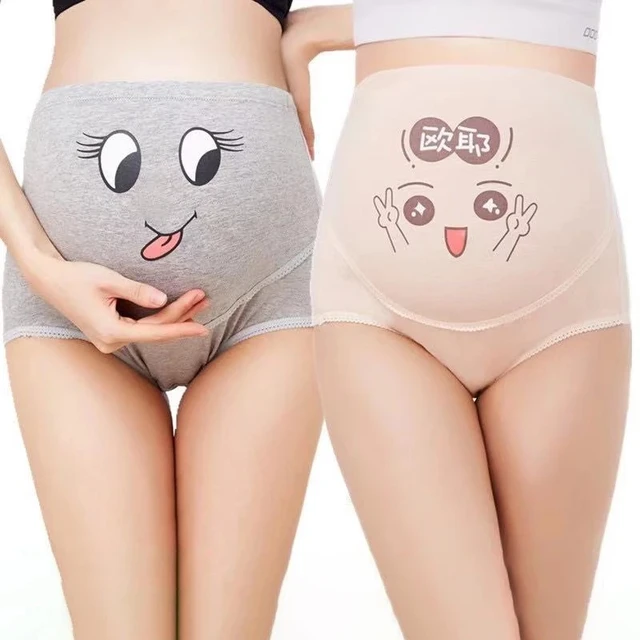 High Waist Cotton Panties for pregnant Women Over Bump Maternity Underwear  Pregnancy Shorts Pants With Adjustable Elastic Band - AliExpress