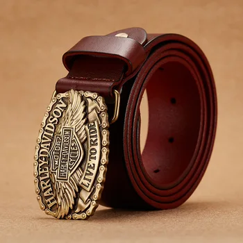 

Belt Genuine Leather Men Formal Adult Cowskin America Locomotive Weather Dull Polish