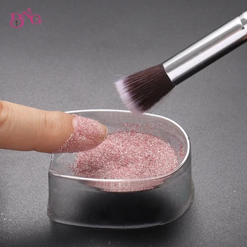 

10pc Nail Powder Container Mold Jar French Smile Line Disposable Manicure Container Groove Design Tips Clear Plastic Dip Contain