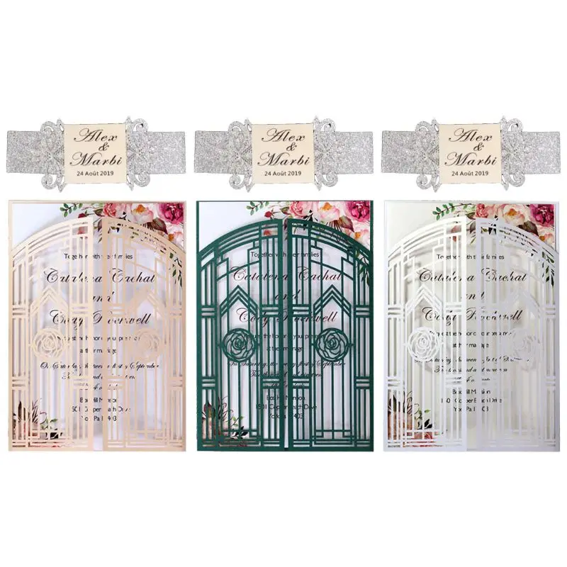  20 Pcs European Style Wedding Invitation Cards with Seals Envelopes Kits Supply - 4.0005E+12