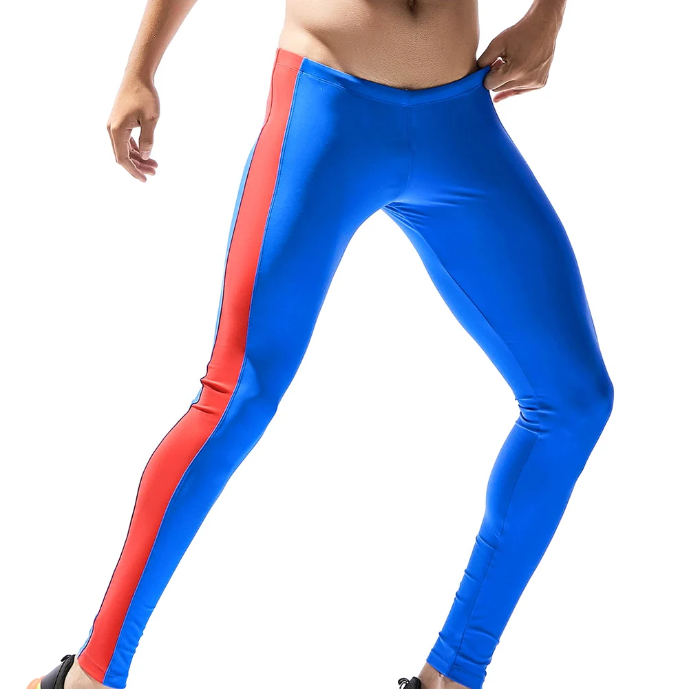 Men Long Leg Swimming Swim Trunk Tight Sport Fitness Tights Swimwear Leggings THJ99