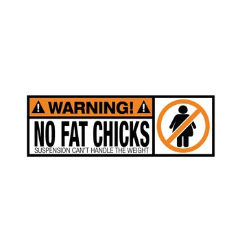 

PLAY COOL WARNING Funny No Fat Chicks Car Sticker Automobiles Motorcycles Exterior Accessories PVC Decal,19cm*6.4cm