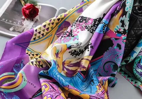 Новое поступление модный элегантный брендовый цветной шелковый шарф с цветами 90*90 см квадратная шаль twill wrap для женщин