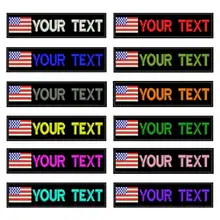 Пользовательские флаг США армии военные имя патчи персонализированные железные на крючок подложки