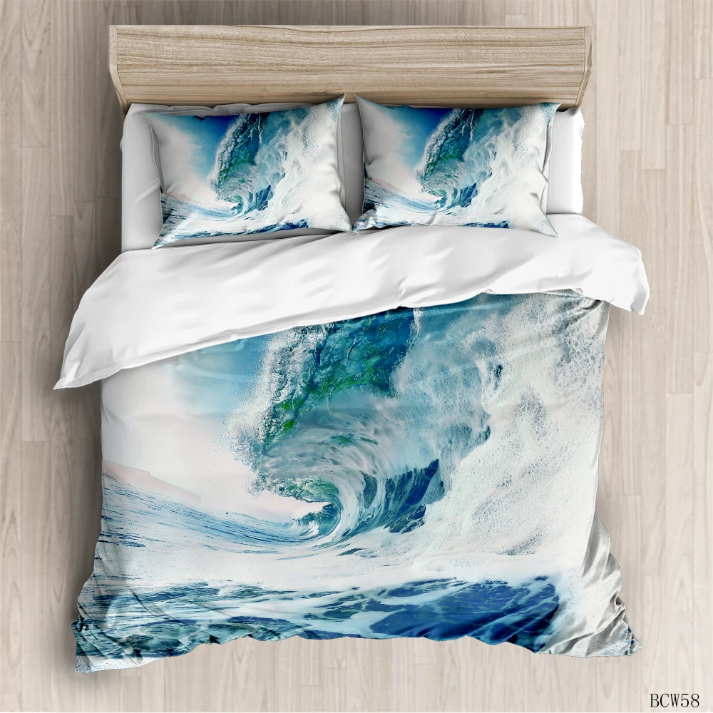 

summer beach3D luxury duvet room bedding set luxury duvet cover set Bedding Set Printed Duvet Cover Set king size bedding set