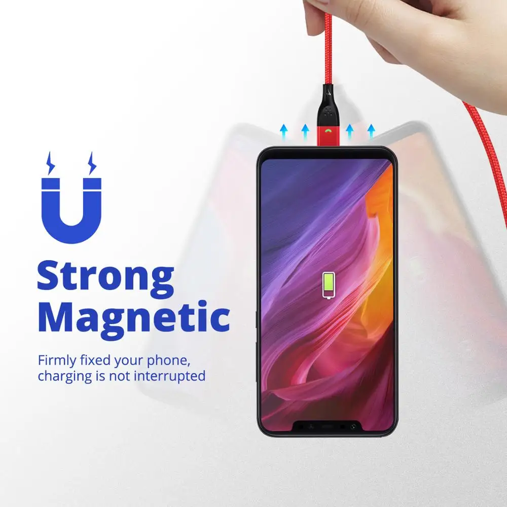 รูปสินค้า สายชาร์จแม่เหล็ก USB สำหรับโทรศัพท์มือถือ