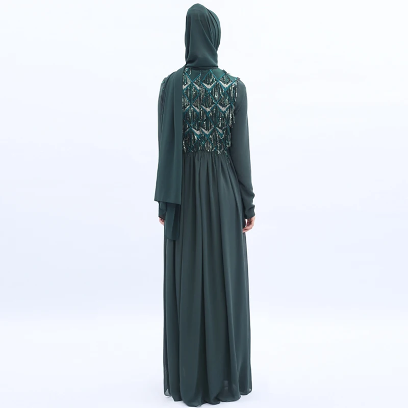 Блесток abaya Дубайский Мусульманский платье ХИДЖАБ КАФТАН Турецкая мусульманская одежда jilbaw халат Femme Musulman Абая для женщин Caftan платья
