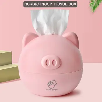 

Home Pig design Tissue Boxes Desktop Napkin Holder Cute Cartoon Tissue Paper box