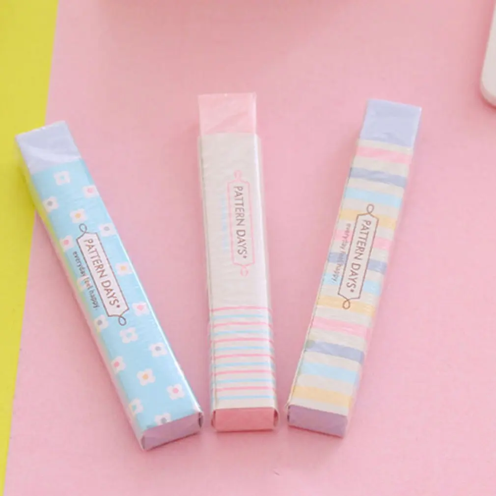 Милые резиновые ластики Kawaii с сердечками и цветами милые Ластики карандаши в
