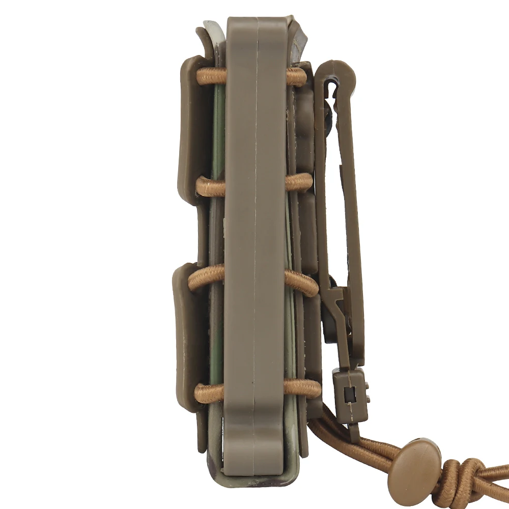 Tactical 9mm Molle Pistol Mag Military Magazine Pouch Hunting Holster Fastmag with Belt Clip and Molle Soft Shell Mag Pouch