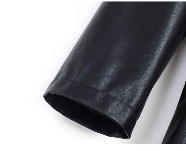 Women's New Spring And Autumn Coat Leather Long Paragraph Lapel Sashes Loose Pu Leather Windbreaker F171