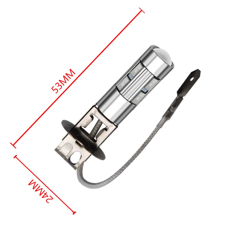 Автомобильный противотуманный светильник H1 H3 5630 10smd, постоянный ток, супер яркий декодирующий головной светильник, передняя противотуманная фара, противотуманный светильник, лампы