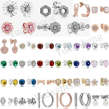

Bow Tear Drop Love Heart Drop Birthstone Geometric Round Signature Earring Stud Fit DIY Good Original Charm Jewelry