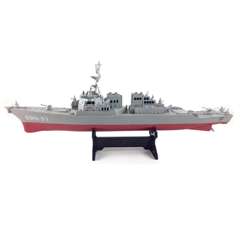 Modelo de navio destruidor de mísseis com suporte de exibição, brinquedos estáticos, DIY, passatempos educacionais, presente infantil