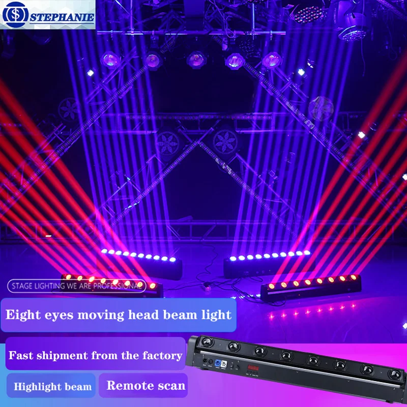 Лазерный прожектор с 8 лучами по заводской цене вращающаяся головка звуковой