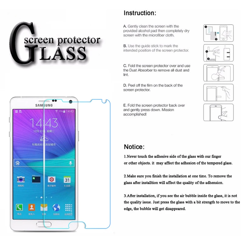С уровнем твердости 9H HD закаленное Стекло для Samsung Galaxy A3 A5 A7 J3 J5 J7 обратите внимание на возраст 2, 3, 4, 5, Экран защитная пленка на S5 S6 S7 защитный Стекло
