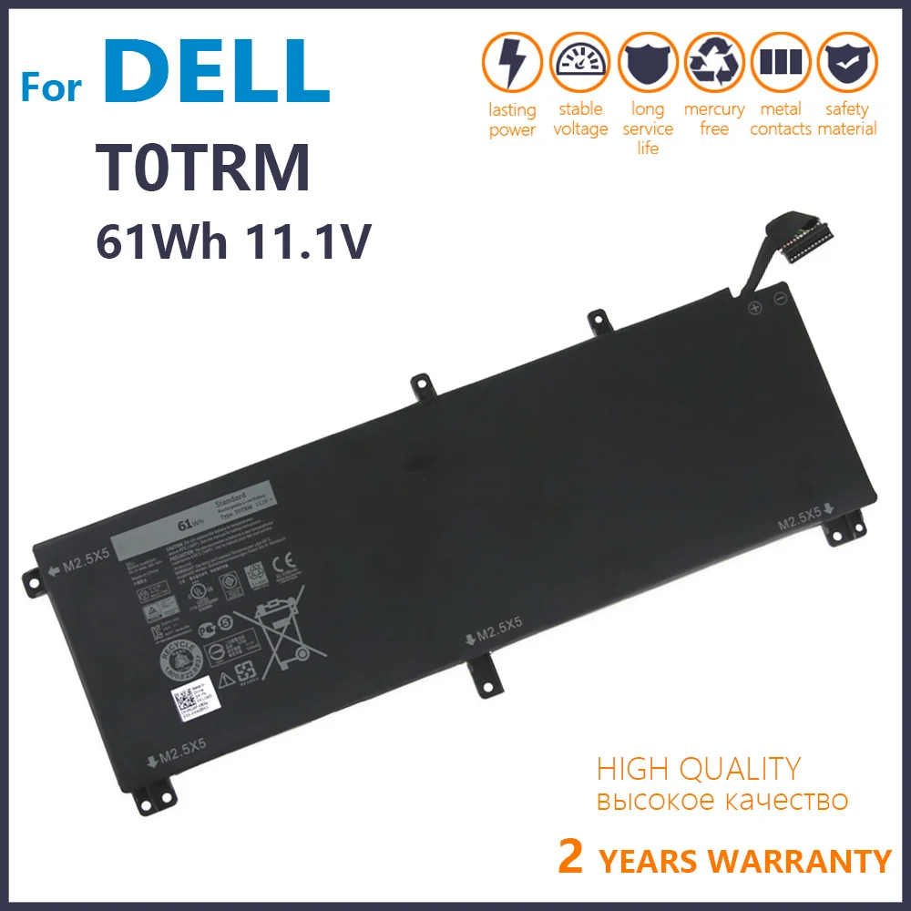 100% Подлинная батарея T0TRM для ноутбука Dell XPS 15 9530 точность M3800 TOTRM H76MV 7D1WJ 61WH Новая +