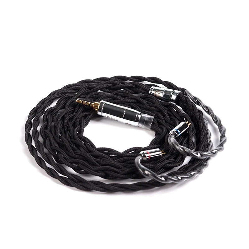 2PIN2.5 KBEAR 4 ядра 7N один кристалл медный кабель 2,5/3,5/4,4 мм с MMCX/2pin/QDC TFZ для KZ ZS10 ZSN Pro ZSX BLON BL-03 V90 BA5 - Цвет: 2PIN2.5