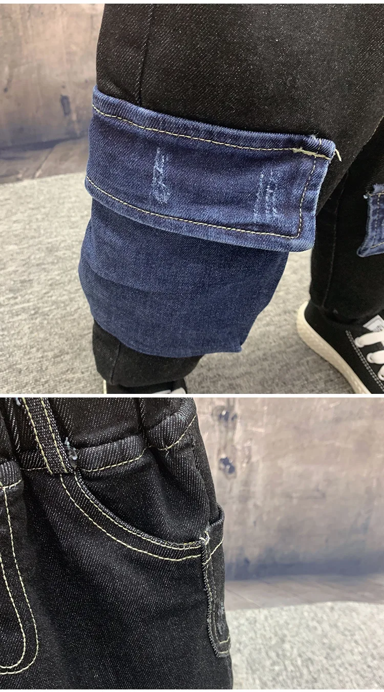 Baby Boys Clothing Sets winter Children's Warm knit sweater, thick jeans 2pcs Suits boys Sports Kids Clothes Fashion Clothes 2-6