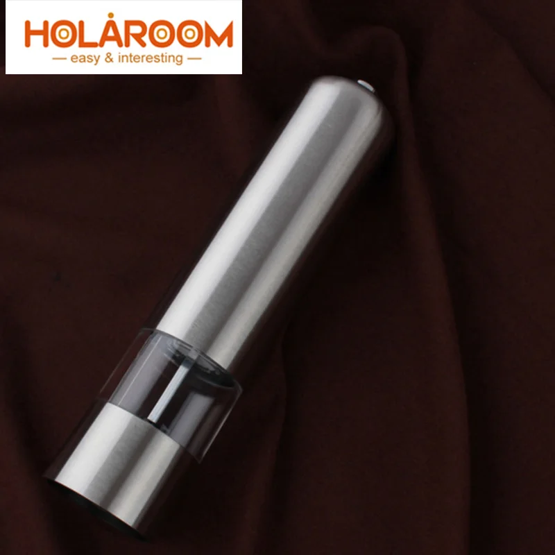 Holaroom Электрический соль и перец мельница Нержавеющая сталь электрическая для
