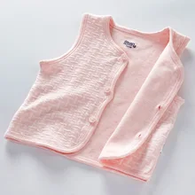 Двухслойный кардиган Handoulong из чистого хлопка; детский жилет; Детский Теплый жилет для мужчин и женщин; детский жилет; сезон весна-осень-зима