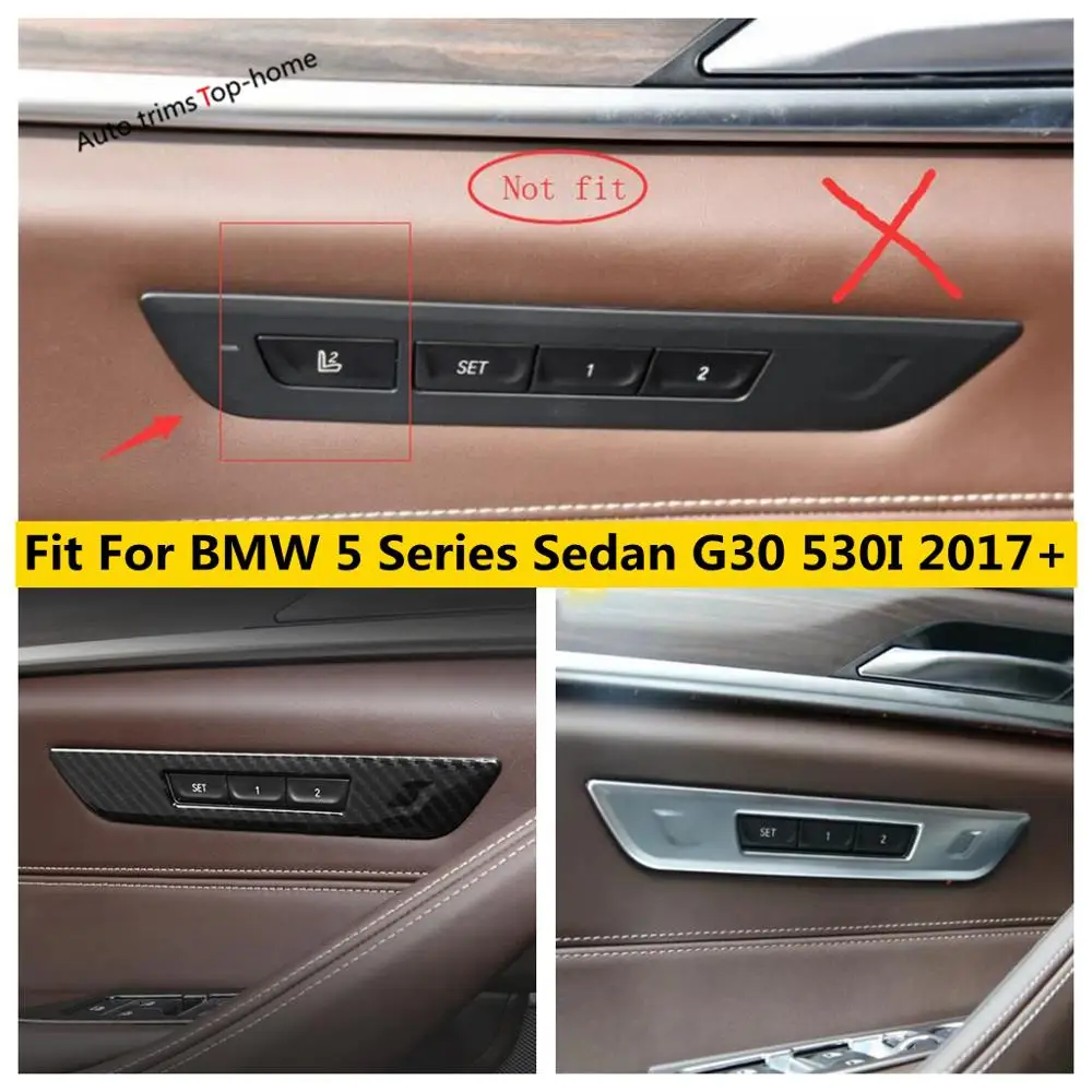 

Seat Memory Adjustment Switch Button Frame Cover Trim Fit For BMW 5 Series Sedan G30 530I 2017 - 2023 Interior Accessories