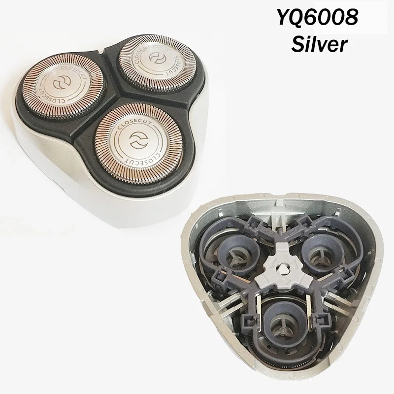 Poleet Сменное бритвенное лезвие режущая головка для Бритва Philips головка PT725 PT877 HQ7310 HQ8240 YQ6008 HQ8 HQ64 HQ4 HQ9 бритвенный блок бритвы - Цвет: YQ6008-Silver