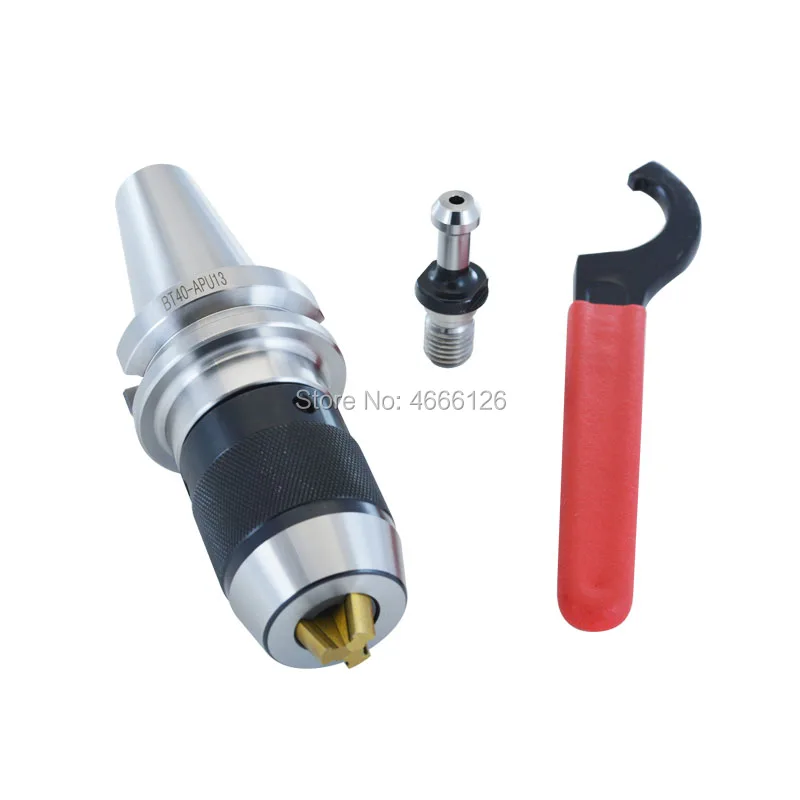 

High precision BT30 APU13 / BT30 APU16 keyless self-tightening chuck + APU13/APU16 wrench + BT30 rivet. For CNC milling machines