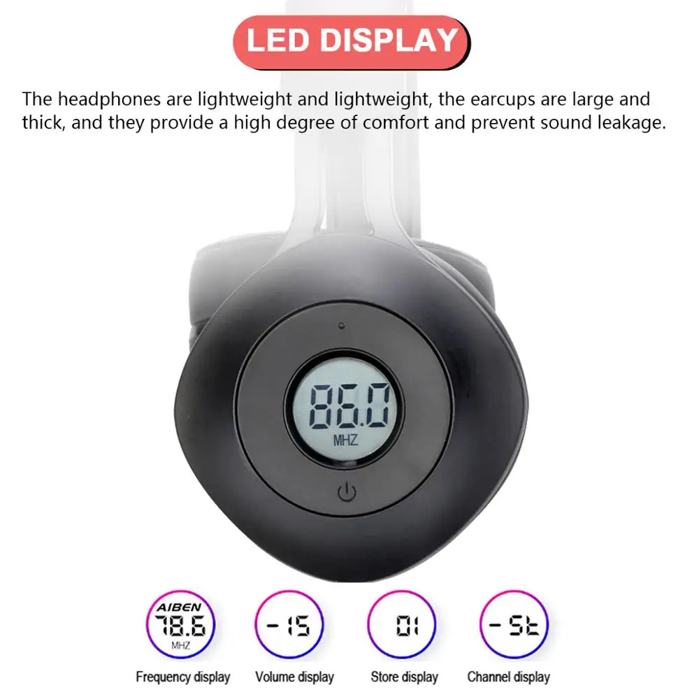 Retekess TR104 FM Headset Radio Headphone Receiver for Meeting Train Church Translation Simultaneous Interpretation System