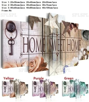 

( No Frame ) Home Sweet Home Wall Art Print Modern Canvas Wall Painting Home Decoration Gift for Love